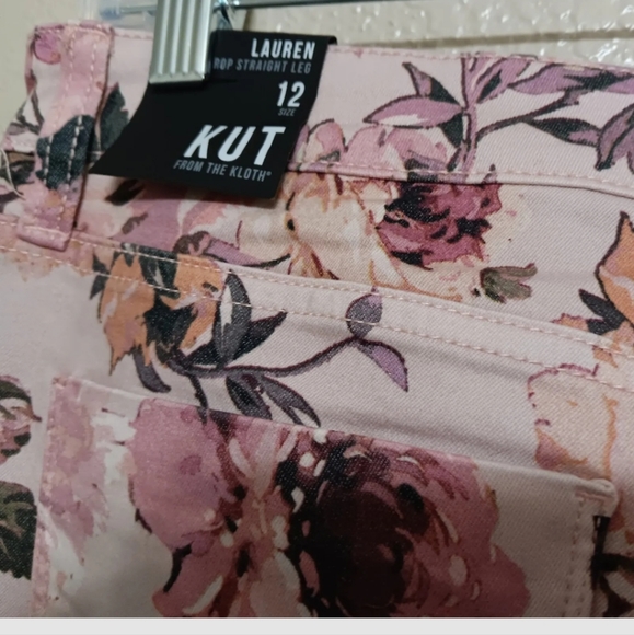 Kut From The Kloth Floral Lauren Crop Jeans NEW - Picture 4 of 4